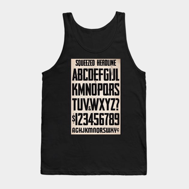 Squeezed Type Vintage Lettering Tank Top by chilangopride
